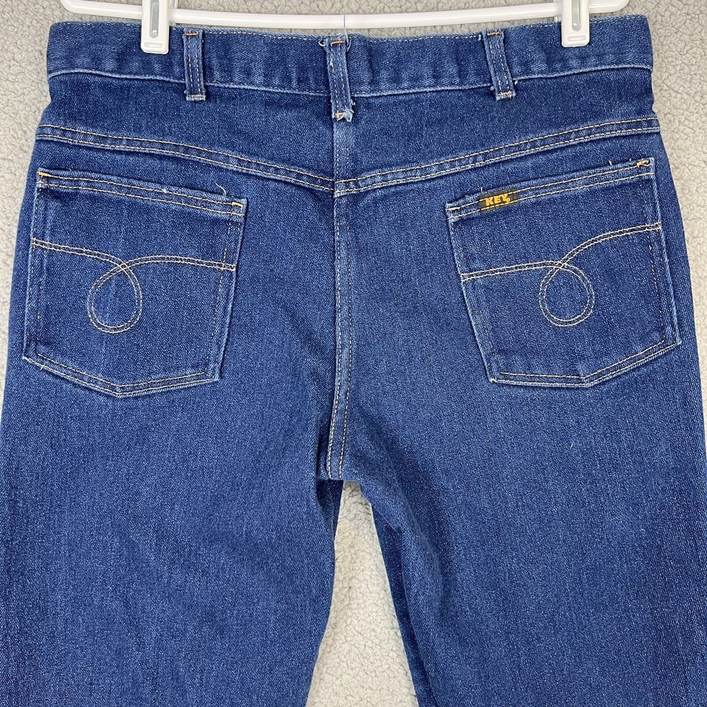Vintage Key Jeans 35x29 Made in USA Blue Straight Leg Relaxed Classic Denim - Picture 6 of 10